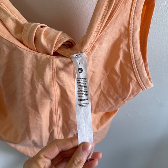 NWOT Lululemon It's a Tie Tank Top - Peach Bellini size 8 - Picture 3 of 4